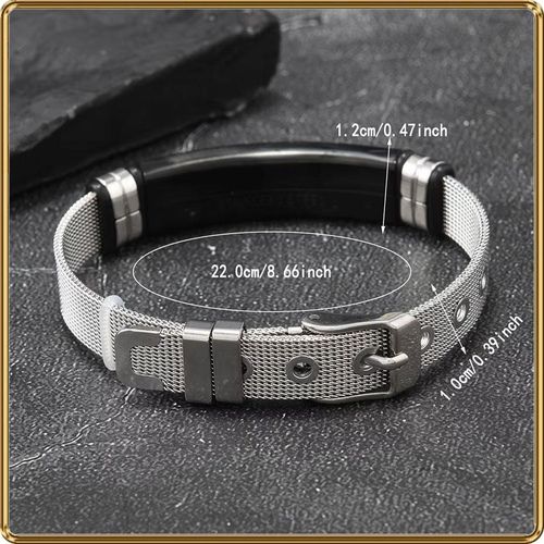 product_image_name-Fashion-Cross Bracelet - Adjustable Mesh Stainless Steel Bracelet-3
