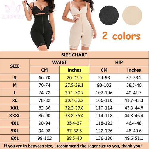 Shop Generic Women Shapewear Zipper Buckle Fajas Colombianas Slimming Full  Corset Corrective Underwear Waist Trainers Bodysuit Online