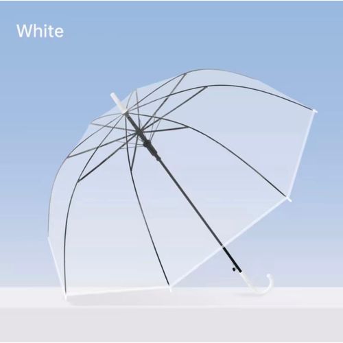 Clear Transparent Umbrella- white