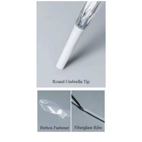 Clear Transparent Umbrella- white - image 6