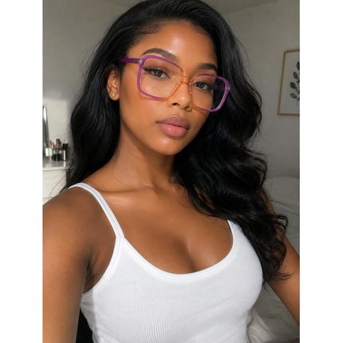 Fashion Women's Oversized Square Frame Eyeglasses - image 6