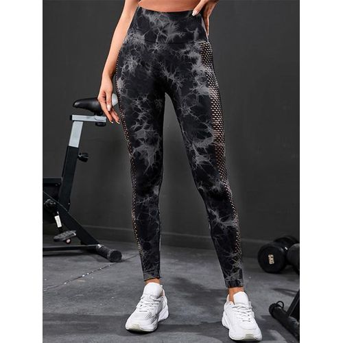 Shop Generic Seamless Leggings Fitness Women Tie-Dye High Waist Yoga Pants  Workout Push Up Hollow Out Tights Gym Skinny Female Clothes Online