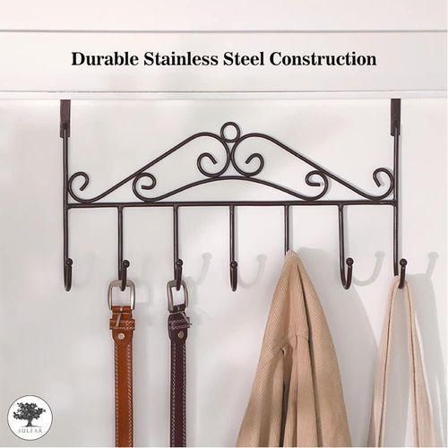 Generic Over the Door Hook,Stainless Steel Door Hanger Rack with 7 Hooks - image 5