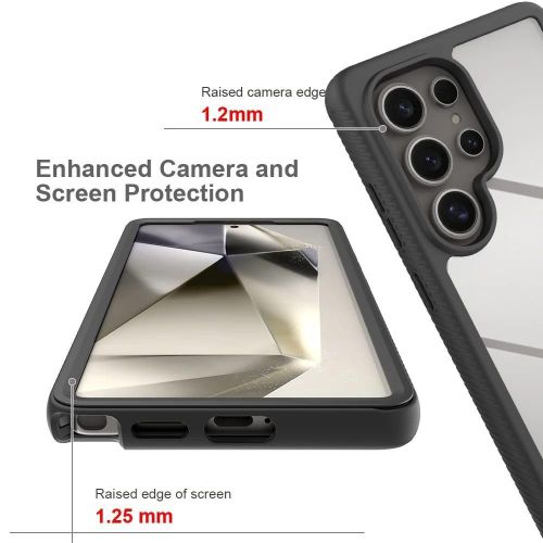 product_image_name-Samsung-Galaxy S24 Ultra High Quality 360 Degrees Shockproof Case, MAGSAFE & Wireless Charging Support With Built-In Screen Protector And Fingerprint Unlock - Black-4