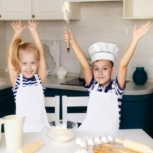 Generic Kids Apron and Chef Hat Set, Adjustable Children Apron with 2 Pockets - image 6