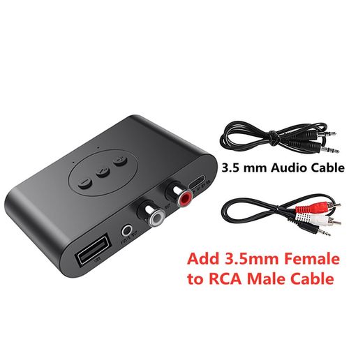Shop Generic Bluetooth 5.0 Receiver U Disk RCA 3.5mm AUX Jack Stereo  Wireless Adapter with Mic For Speaker Amplifier Car Audio Transmitter  Online