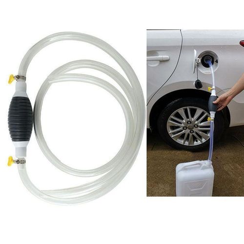 Generic 1 Meter Long Car Fuel Pump Kit Manual Suction Pipe - White&Black