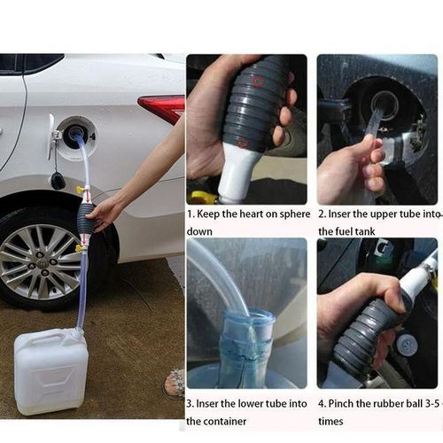 Generic 1 Meter Long Car Fuel Pump Kit Manual Suction Pipe - White&Black - image 5