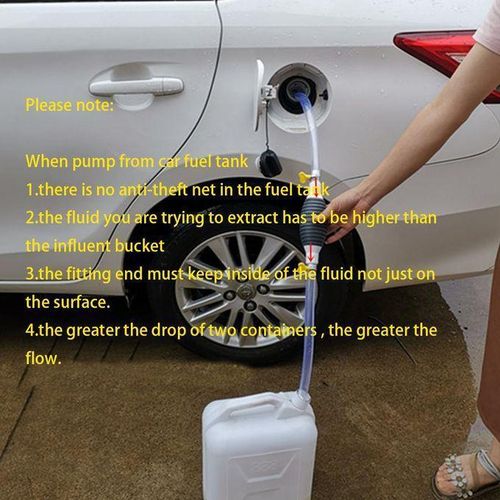 Generic 1 Meter Long Car Fuel Pump Kit Manual Suction Pipe - White&Black - image 6