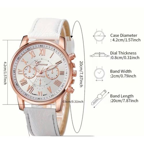 product_image_name-GENEVA-Ladies Leather Watch- Dark Brown-2