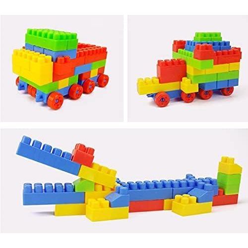 Generic Children's educational toy building blocks(100 Pieces), large particle building block set with storage bag - image 6
