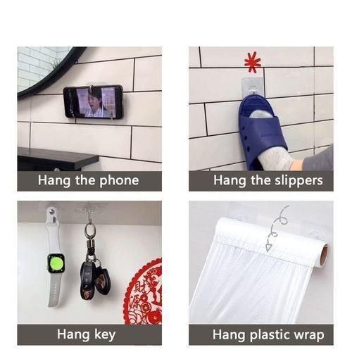 Generic 10PCS Powerful Fixtures Non-Mark Storage Hooks Hangers - image 3