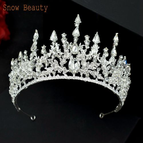 Beauty Pageant Crown Handmade Wedding Tiara Diadem Rhinestones Hair  Accessories