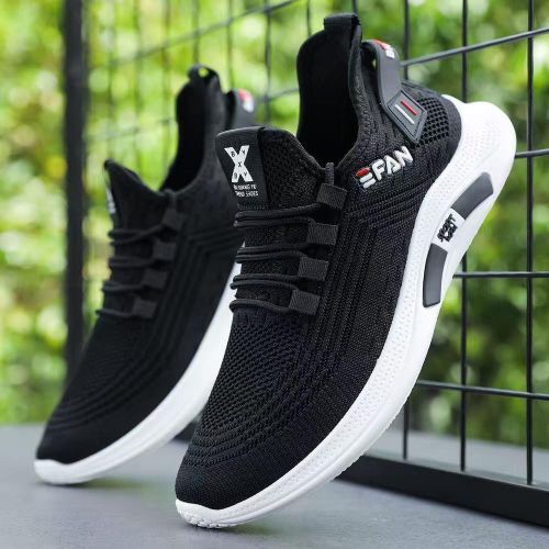 product_image_name-FUXING FASHION-men shoes men sneakers shoes for men - Black /White-2