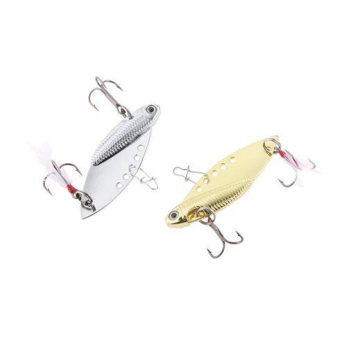 Shop Generic 2Pcs Metal Crankbaits Minnow Baits With Treble Hooks 14g  Online