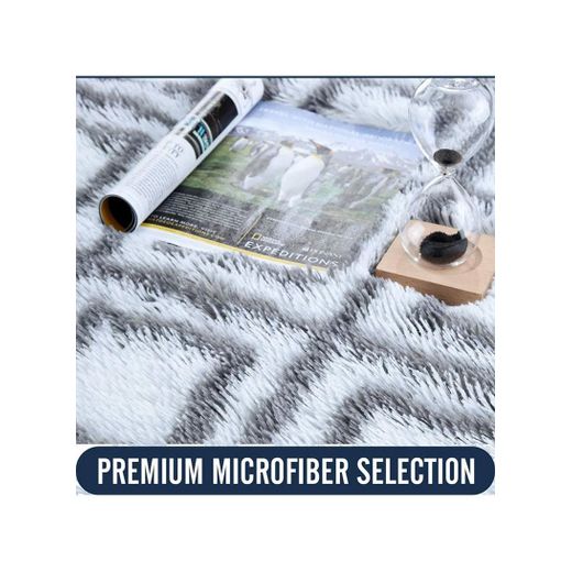 White Label (L160 x W230)cm / (L63 x W90.6)inch Soft Indoor Rug Shaggy Patterned Fluffy Carpet - image 2
