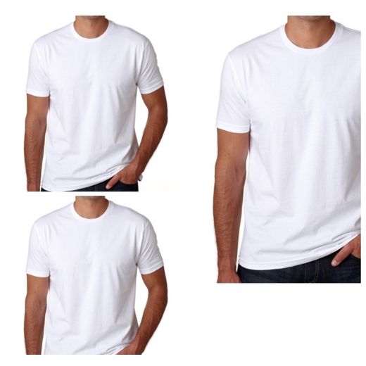 Bundle Of Round Neck Short Sleeves T-Shirt - 3 Pieces -  White
