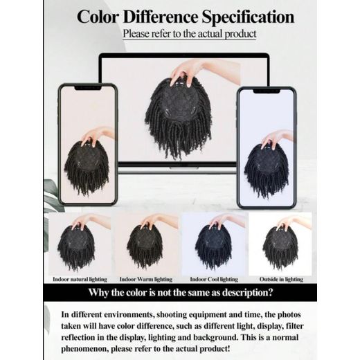 Wig Short Dreadlock Hair Extensions with Clips – 15.24cm Braid Topper for Men & Women - Easy Install, Natural Look Beginner-Friendly Hair Add-On Hip-Hop Life Style Hair-Locks - Black - image 3