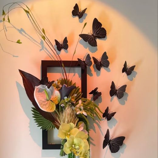 Generic Butterfly Stickers Black Spenz 12 Pieces-Black - image 2