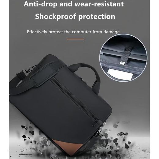 Mouniubull 15.6 Inch Laptop Bag,Computer Bag Travel Business Briefcase Bag Crossbody Bag Water Resistance Shoulder Messenger Bag,Lightweight PC Shoulder Bag Carrying Case for Men and Women Work Office - image 2