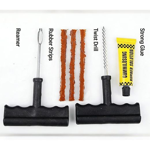 Generic 6-Piece Tire Repair Tool Kit - Emergency Tire Patching Set for Cars, Motorcycles & Electric Vehicles - image 2