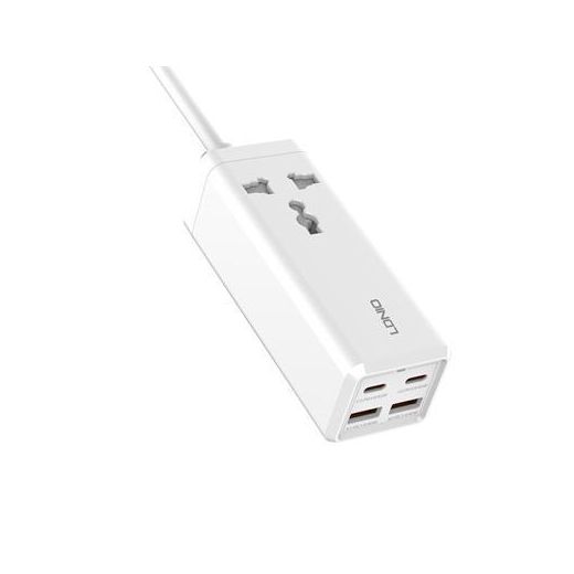 LDNIO  Multifunction Power Strip with USB Ports  65W PD and 2M Extension Cord-white - image 2