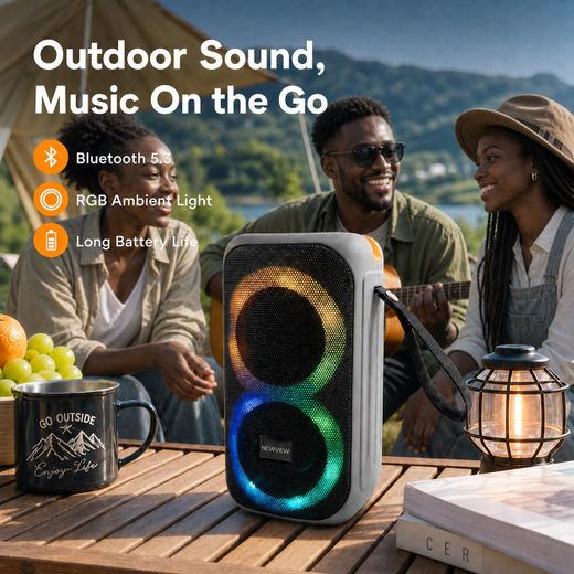 Generic Bluetooth Speaker 4D Subwoofer 5.0 - 360° Stereo Sound, Colorful LED Lights, Portable, FM Radio, USB/TF Card Support - image 3