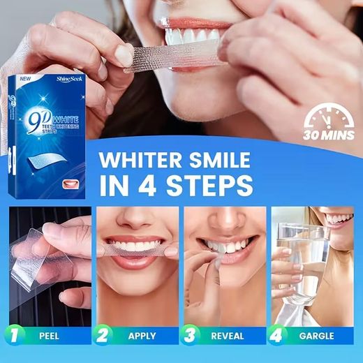 Generic 14pcs Teeth Whiten Strips, Safe Teeth Cleaning, Coffee,Stain Remover - image 2
