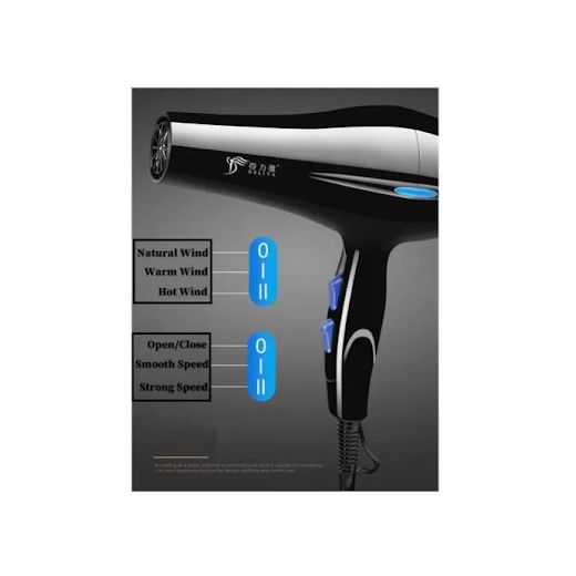 Generic 2200W Professional Styling Tool Hand Held Hair Blow Dryer Hot Cold Wind+6 Gifts - Black - image 4