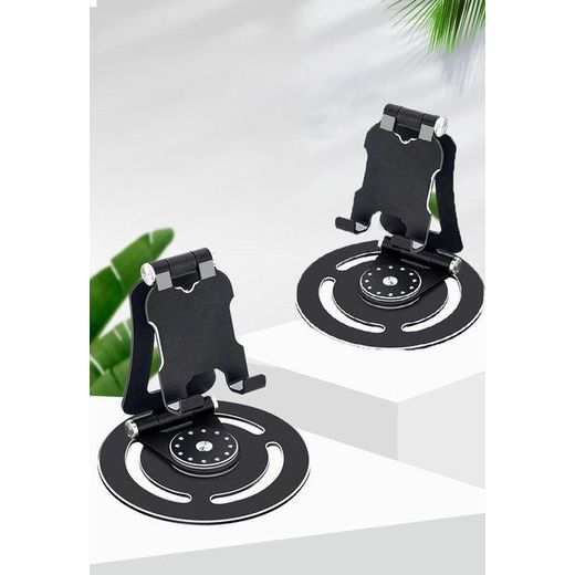 Generic Universal metal base stand for cell phones and tablets, variety of colors / phone bracket  - Black - image 3