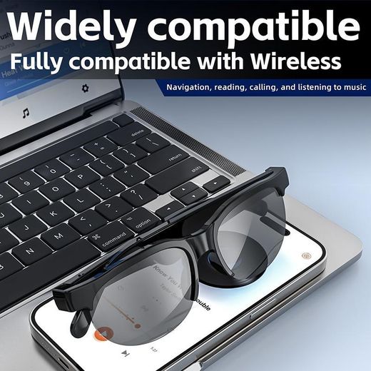 Basix Smart Bluetooth Glasses, Wireless Open Ear Headphones with HD Call, HIFI Sound, Waterproof Sunglasses for Men & Women Outdoor Use Unisex - image 2