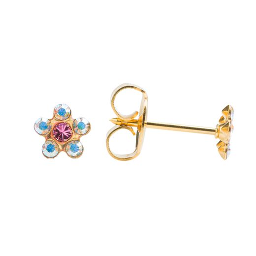 Studex Daisy Ab Crystal – October Rose Gold Plated Stud Earrings For Kids - Multicolor - image 3