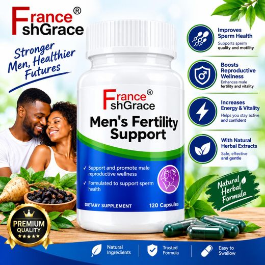 France ShGrace Men's Fertility Support Supplement – Male Reproductive Wellness & Sperm Health – 120 Capsules