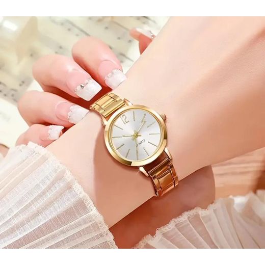 Generic Women's Watch and Bracelet Gift Set- Gold - image 3