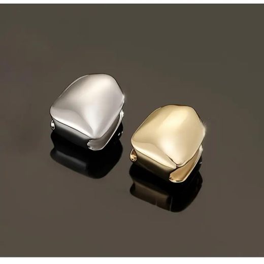 Jewelry Fashion 8PCS Hip-Hop Knee Pads Gold & Silver Tooth Clips – Removable Copper Tooth Grillz Set Fashion Teeth Covers for Men & Women, Party & Festival Jewelry Accessories Daily Wear - 8pcs Gold/Silver Mixed - image 3