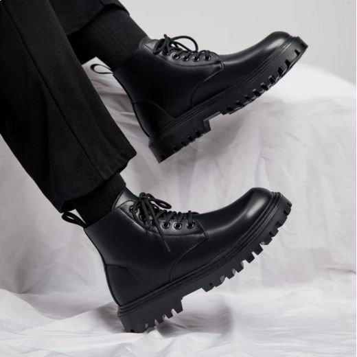 Fashion Men Leather Street Style Personality Trend Motorcycle Boots - image 3