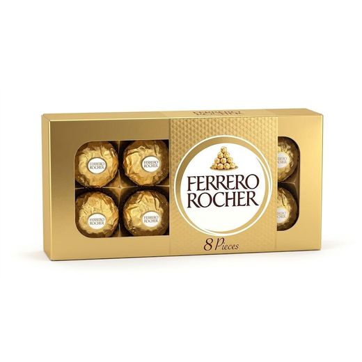 Ferrero Rocher Premium Hazelnut Milk Chocolate - 8 Pieces