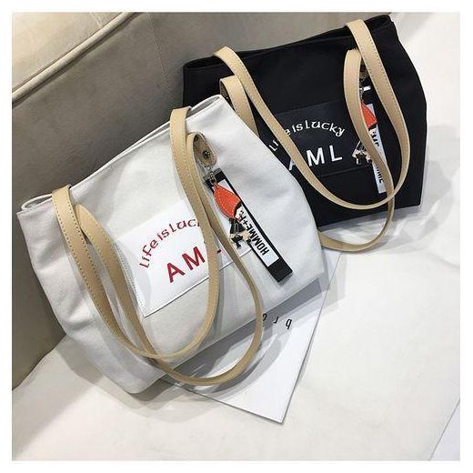 Fashion Canvas Bag Large Capacity Shopping Bag Women Mommy Tote Bag - image 4
