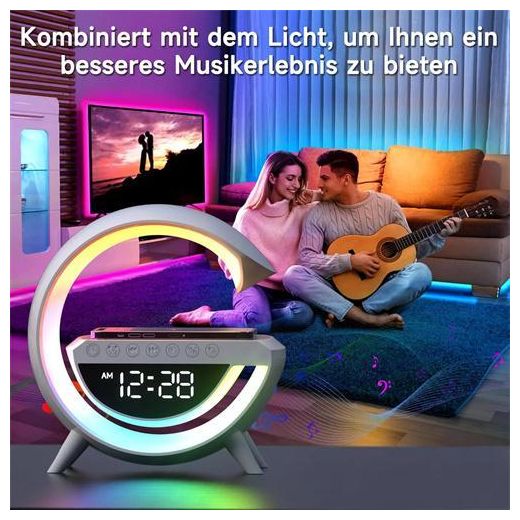 Generic LED Display Speaker Jam Bluetooth Portabel Dengan Pengisian Daya Ponsel Nirkabel - image 2