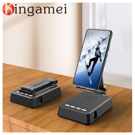 Generic Car Mobile Phone Holder Stand, With Bluetooth Speaker-Black