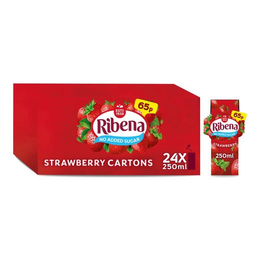Ribena Strawberry Juice - 250ml x 24 Pieces