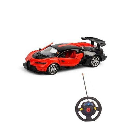 1:12 RC Transforming Robot Car, 2.4GHz Remote Control Deformation Sports Car Toy with One-Key Transformation, LED Lights, USB Rechargeable, Kids Gift (L38 x W15 x H9)cm / (L15 x W 5.9 x H 3.5)inch - Red