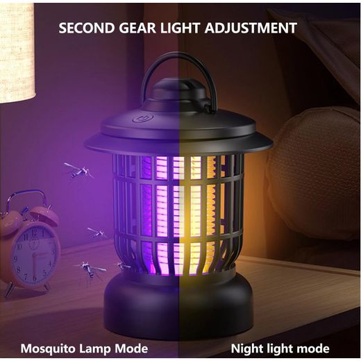 Mythco 2-in-1 Electric Mosquito Killer Lamp & LED Night Light USB Rechargeable Fly Zapper UV Light Safe Indoor/Outdoor Bug Zapper for Home, Garden, Camping - image 2