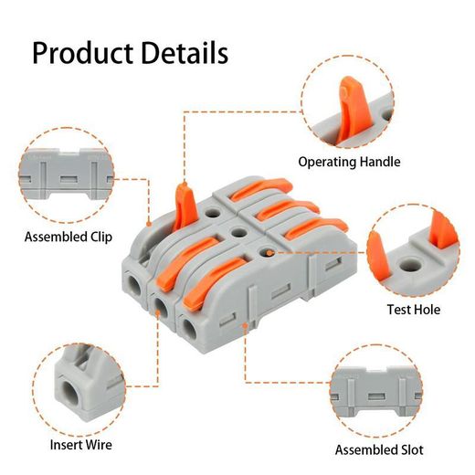 Kashemano Quick Lever Wire Connectors 60PC Set Universal Quick Push-in - image 4