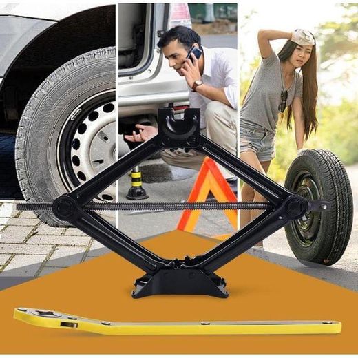 Generic Heavy-Duty Car S-cissor Jack Kit - Universal Tire Changing Tool Set - Portable Vehicle Lifting Jack with Ratchet Handle and Handle Holder - image 2