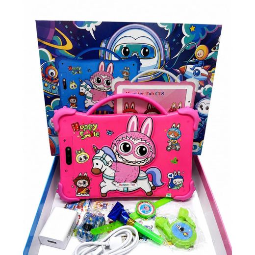 Monster Tab C18 Kids Tablet 5G Dual SIM – 7.0 Inch IPS Display, 12GB RAM + 512GB Storage PINK