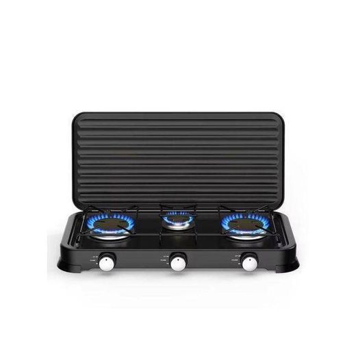 Starlux Gas Stove 3 Burner With Enamel Lid - black - image 3
