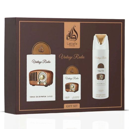 Lattafa Vintage radio gift set