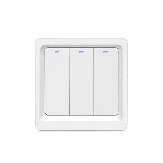 Generic Smart Light Switch/Wifi/Wireless Switch/3Pin/Voice Control/Remote Control/Timer/Smart Home- White