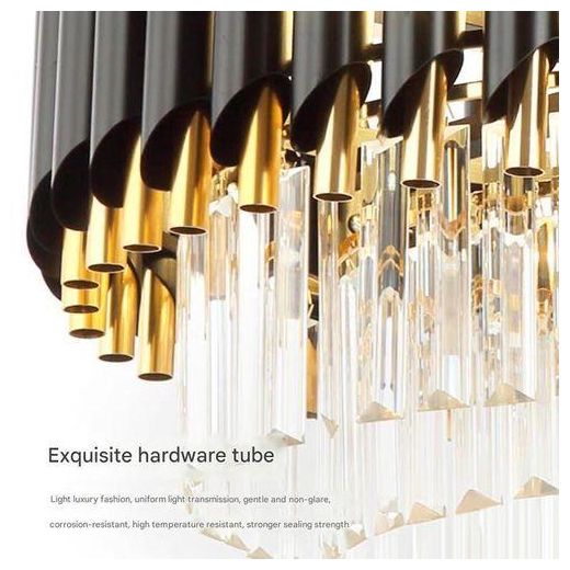 Other SUMMER WIND Bluetooth Luxury Crystal Retractable Ceiling Fan Light + Remote control - 72W - 48 inches - Black/Gold - image 2